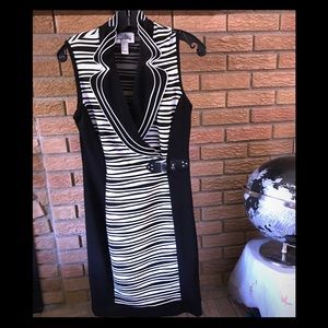 Joseph Ribkoff Black and White Dress